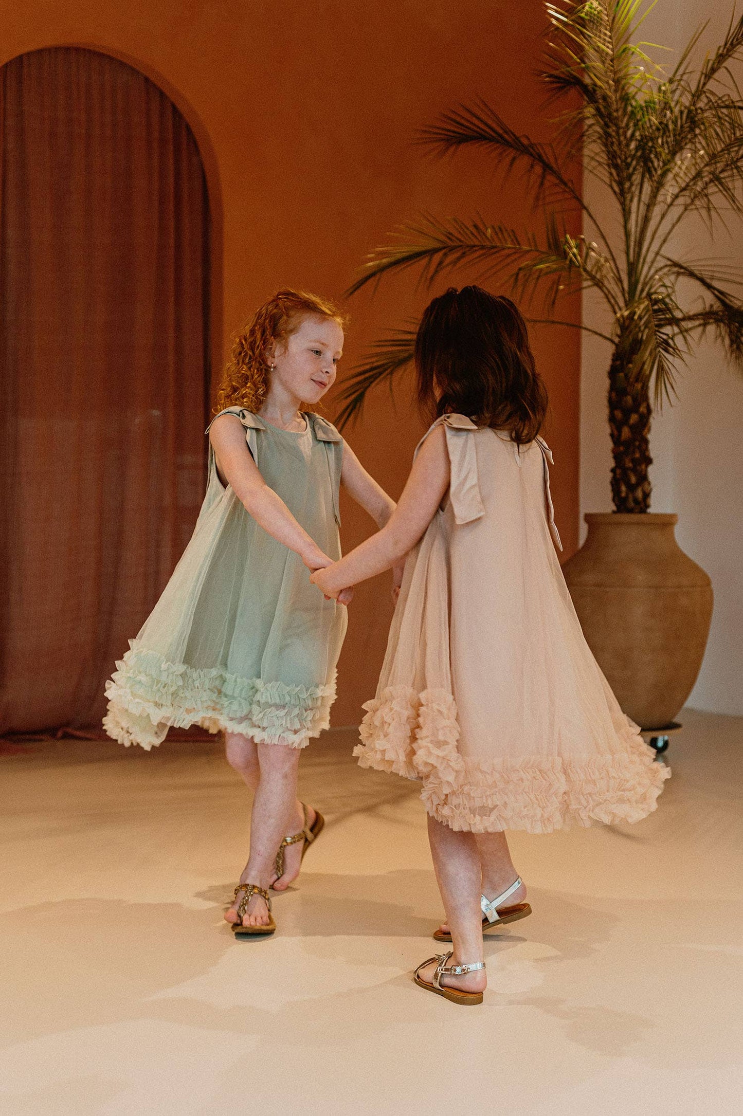 Abito in tulle Demelza: Verde / 5-6 ANNI