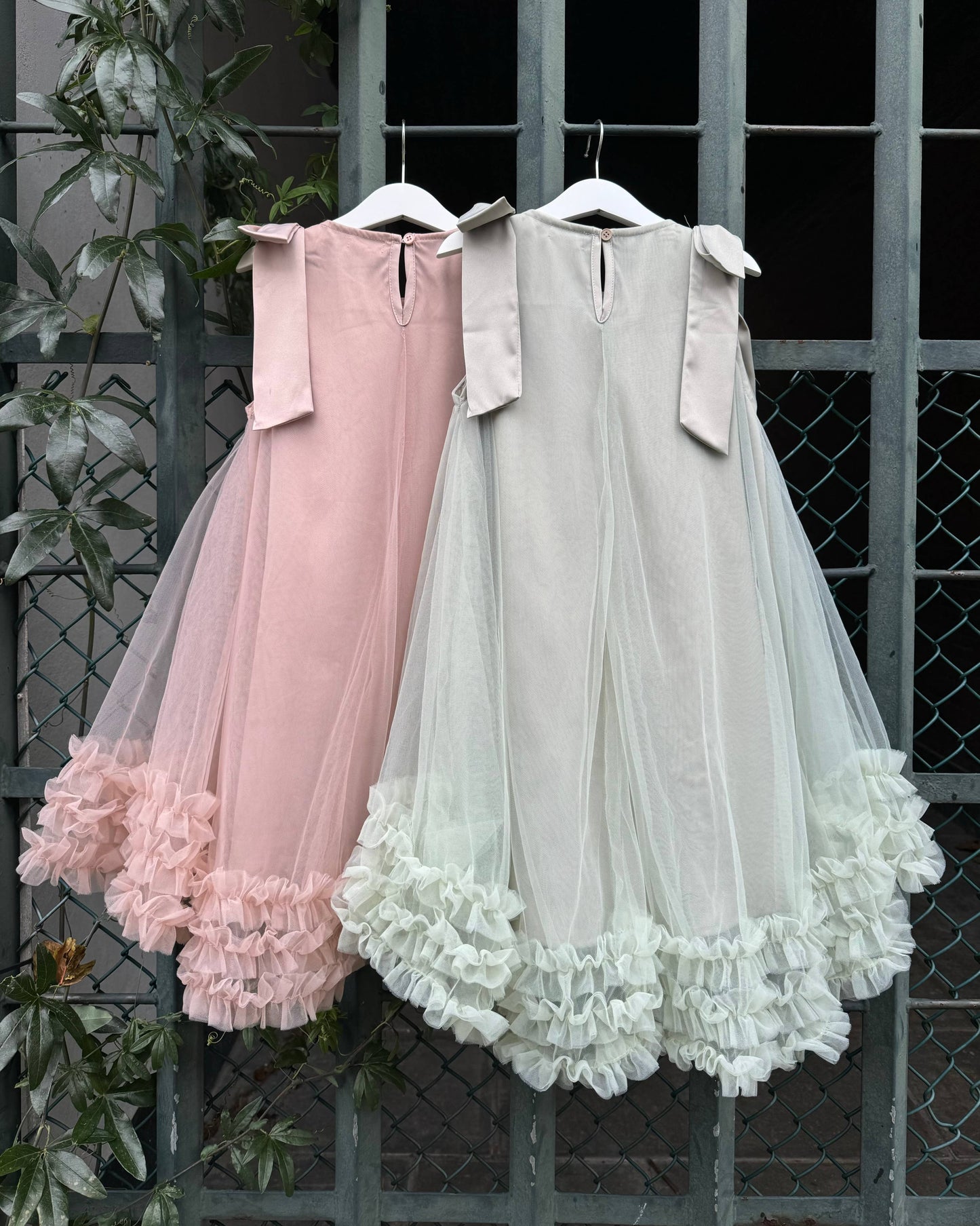 Abito in tulle Demelza: Verde / 5-6 ANNI