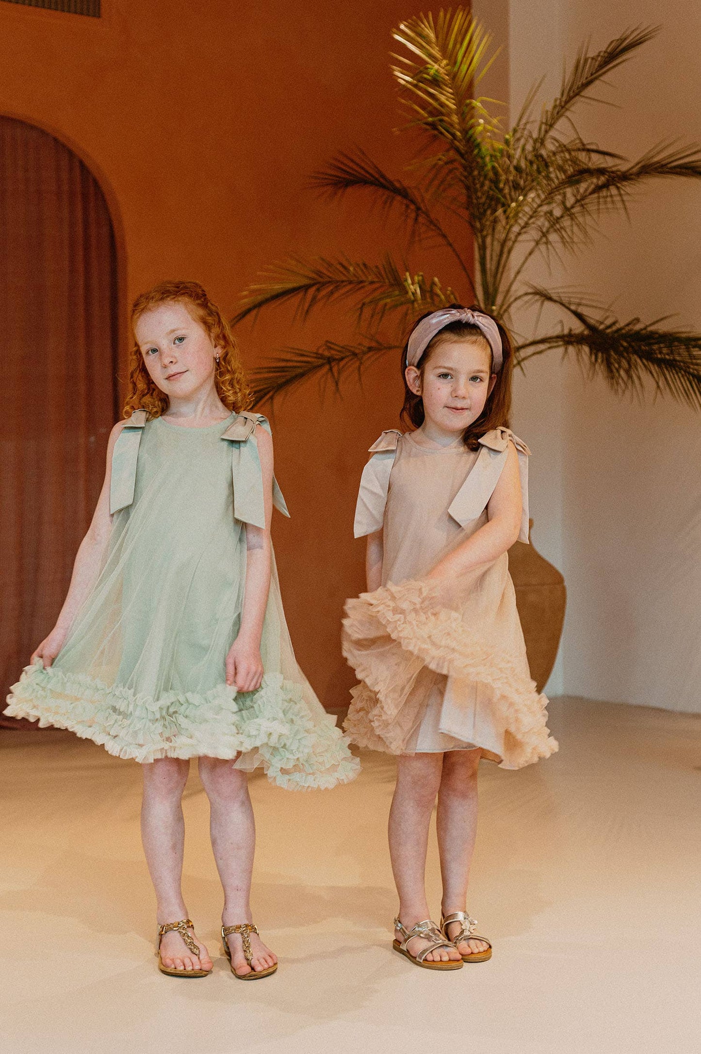 Abito in tulle Demelza: Verde / 5-6 ANNI