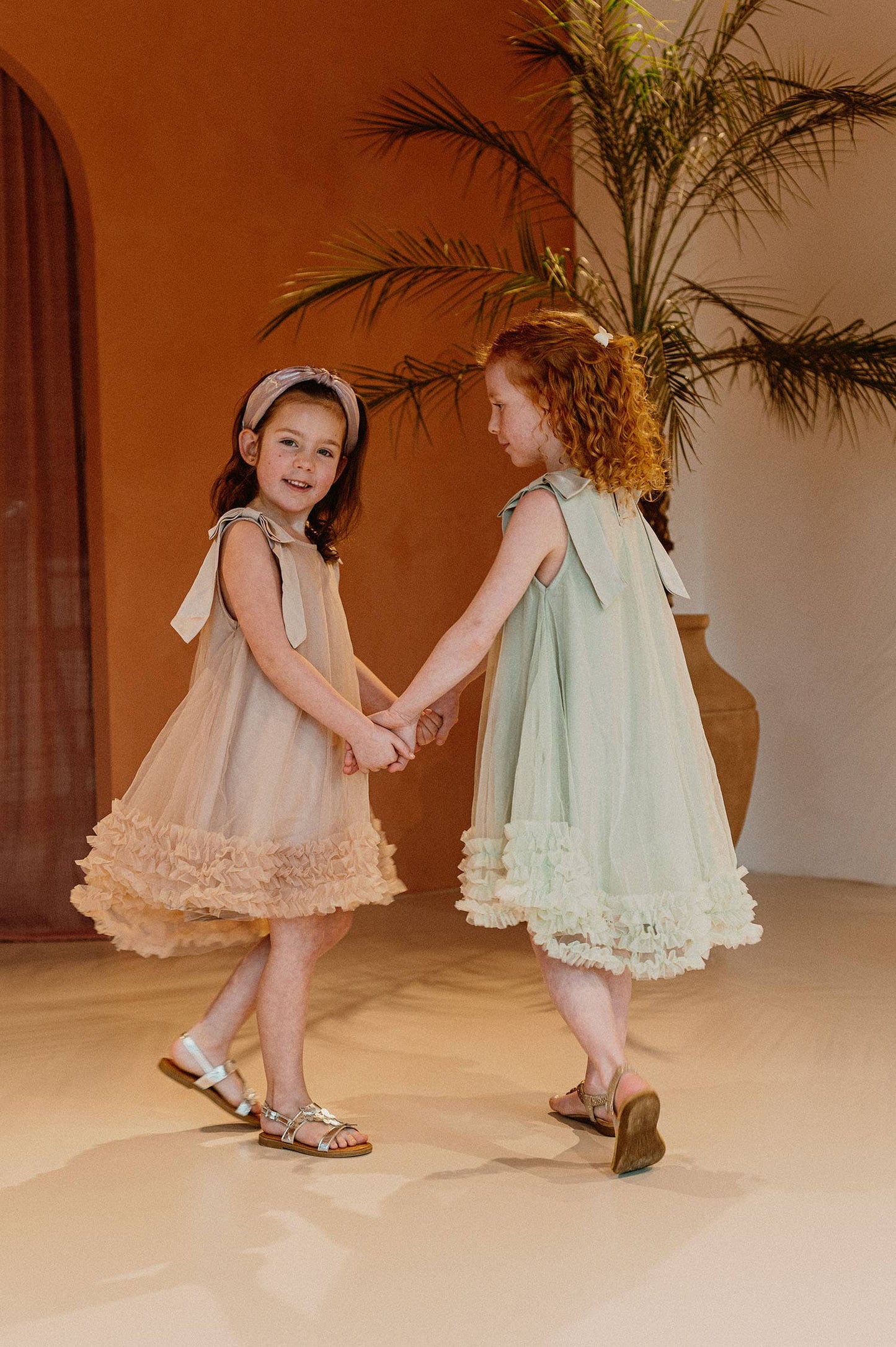 Abito in tulle Demelza: Verde / 5-6 ANNI